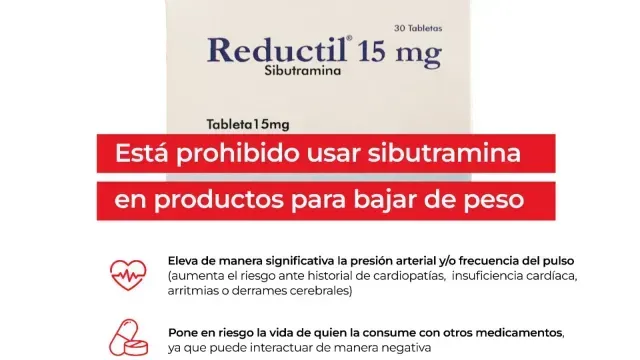 Alerta Cofepris sobre medicamento Reductil para bajar de peso