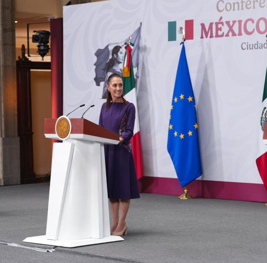 Sheinbaum Se Reúne con Líderes de la Unión Europea en Palacio Nacional