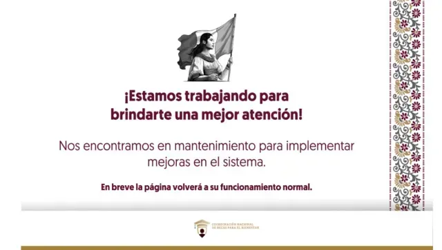 Mensaje que Muestra la página de consulta de Folio Beca Rita Cetina Primaria Hoy 21 de Mayo 2026.