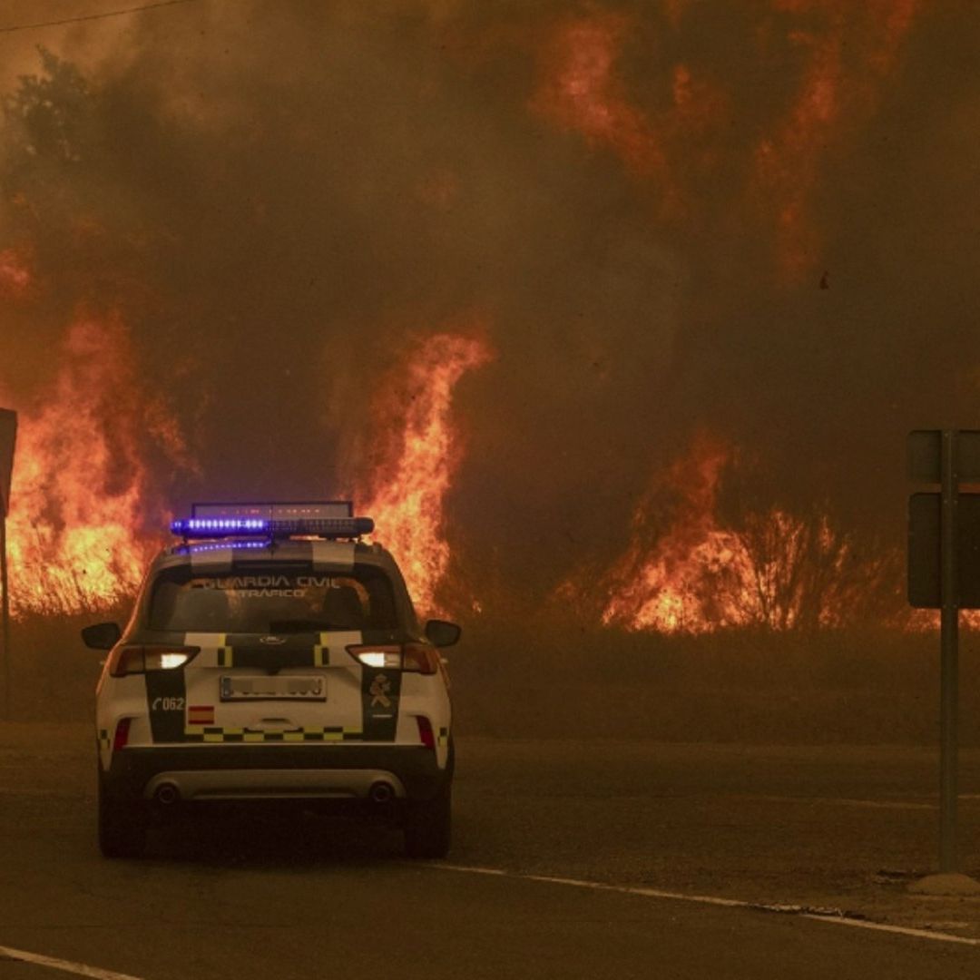 Incendio fotestal en Galicia, España