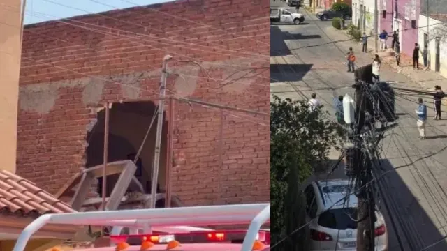 Una barda terminó perforada por la explosión en los baños de vapor. Foto: N+