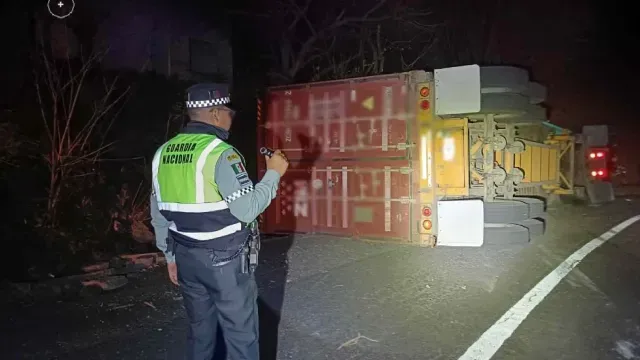 Accidente en Veracruz. Foto: Guardia Nacional