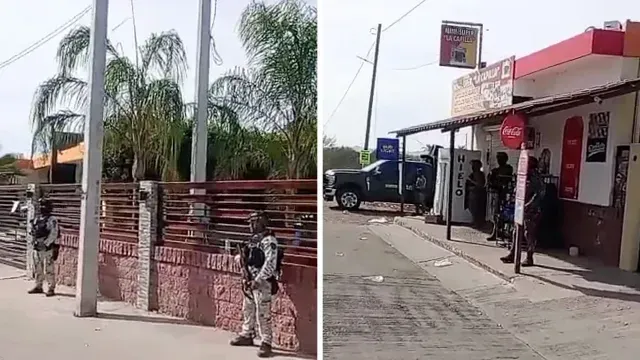 Resguardo de fuerzas federales tras detención de operadores ligados a Los Mayos. Foto: N+