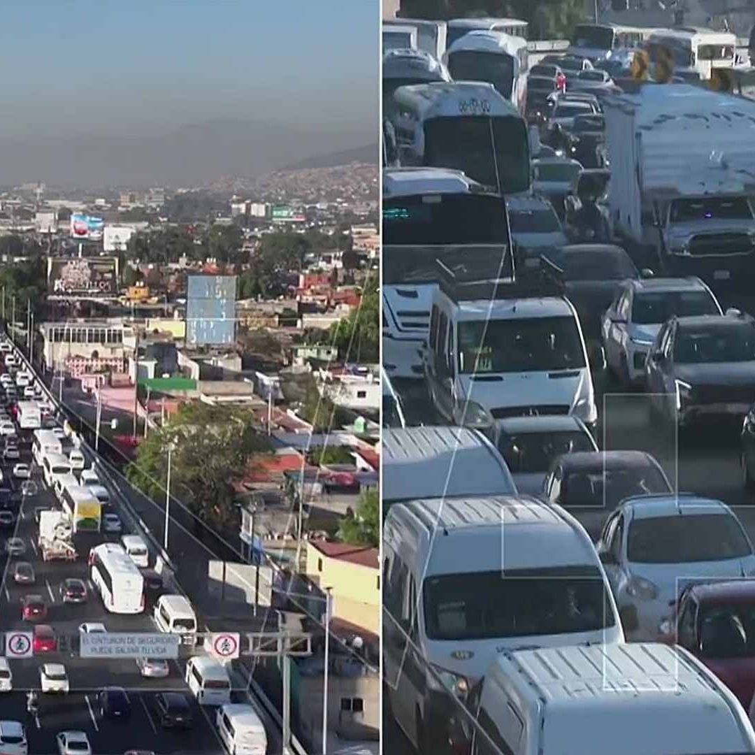 Caos en la autopista México-Pachuca el 29 de abril 2026. Foto: Captura de pantalla