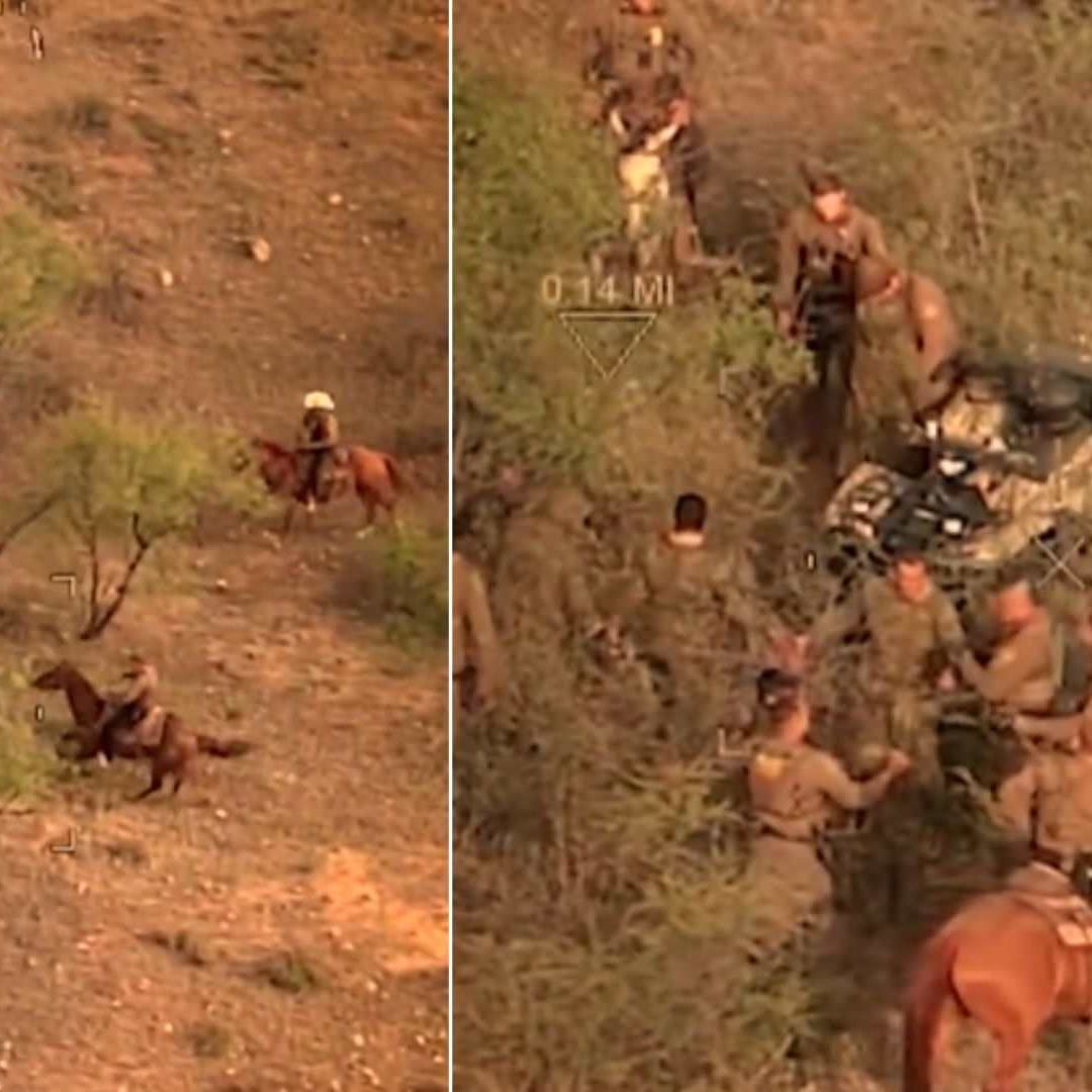 Policías de EUA en Caballo Detienen a 13 Migrantes en Desierto de Sonora; Uno Ligado a un Cartel