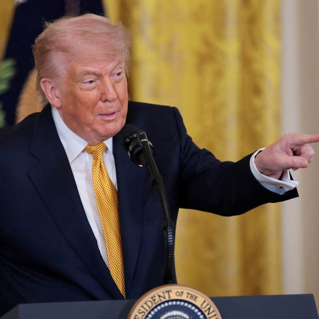 Donald Trump pronuncia un discurso durante acto conmemorativo en la Casa Blanca. Foto: Reuters