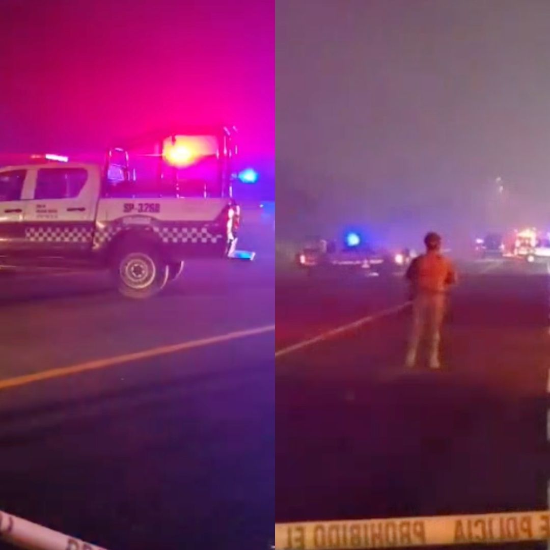 Movilización operativo por presuntas detonaciones de arma de fuego en la carretera Veracruz- Medellín.