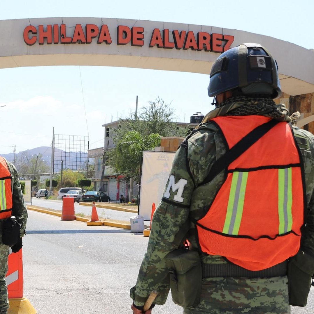 Retén militar a la entrada de Chilapa, Guerrero, en marzo 2019. Foto: Cuartoscuro | Archivo