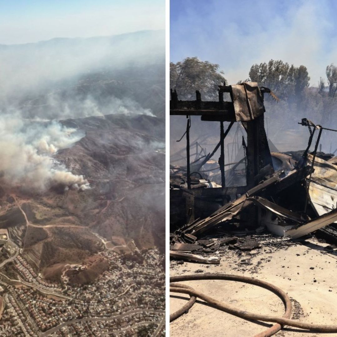 Evacuan 20 Mil Personas por Incendio 'Sandy' que Amenaza Vecindario con Mexicanos en California
