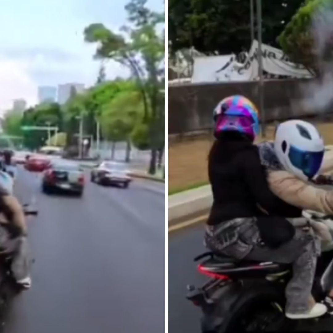 VIDEO: Captan a Motociclista Disparando al Aire Frente a Instalaciones de FGR en CDMX