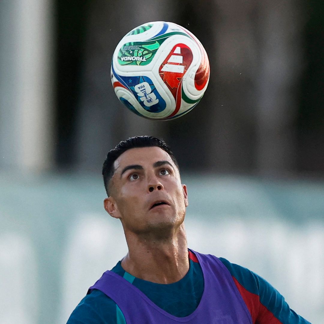 Cristiano Ronaldo de Portugal durante un entrenamiento. Foto: Reuters