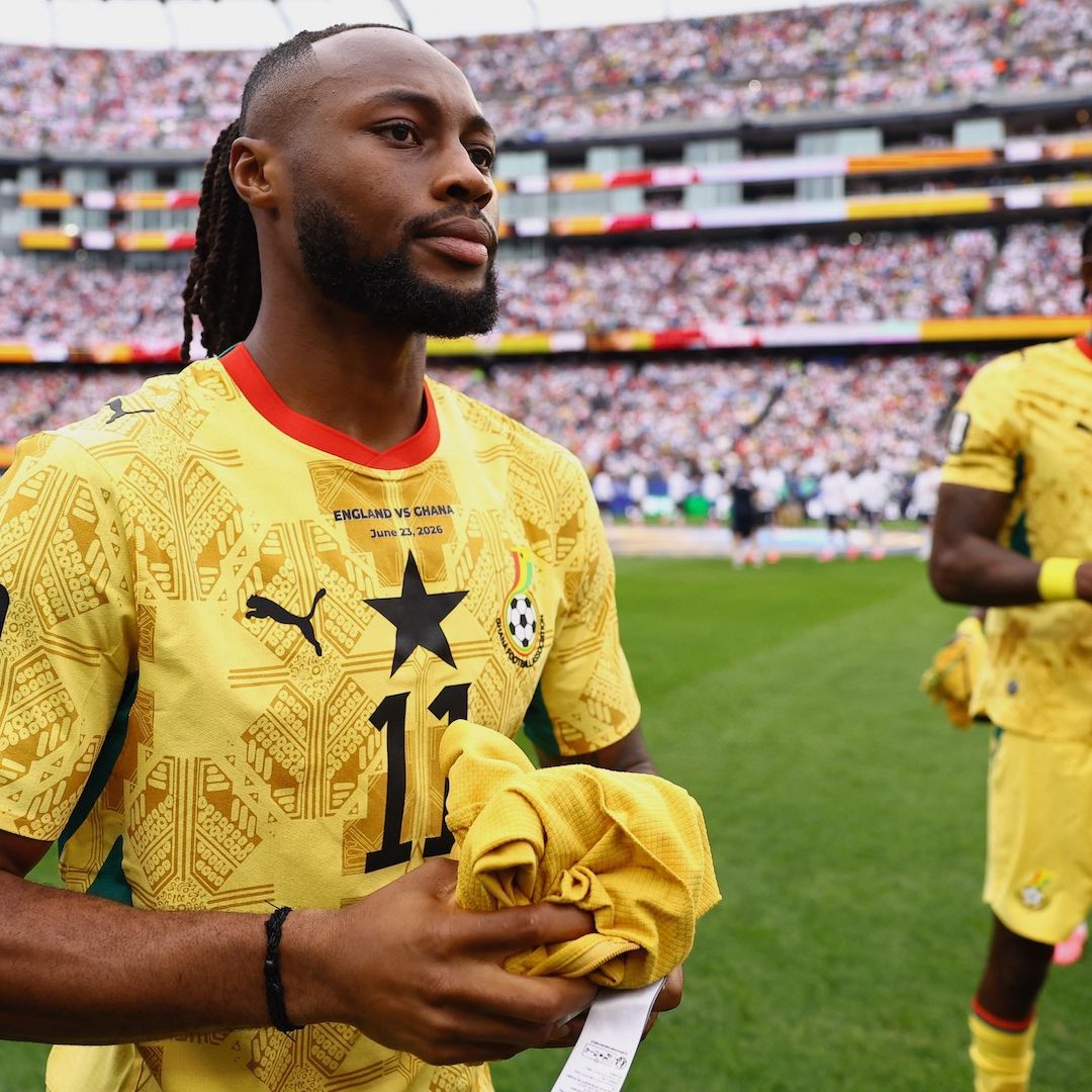 Antoine Semenyo, de Ghana, contra Inglaterra
