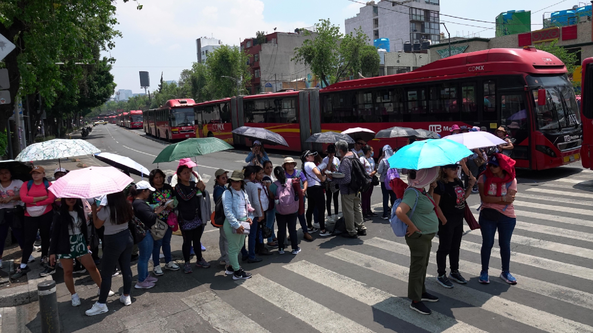 CNTE bloqueando calles en la CDMX. Foto: cuartoscuro