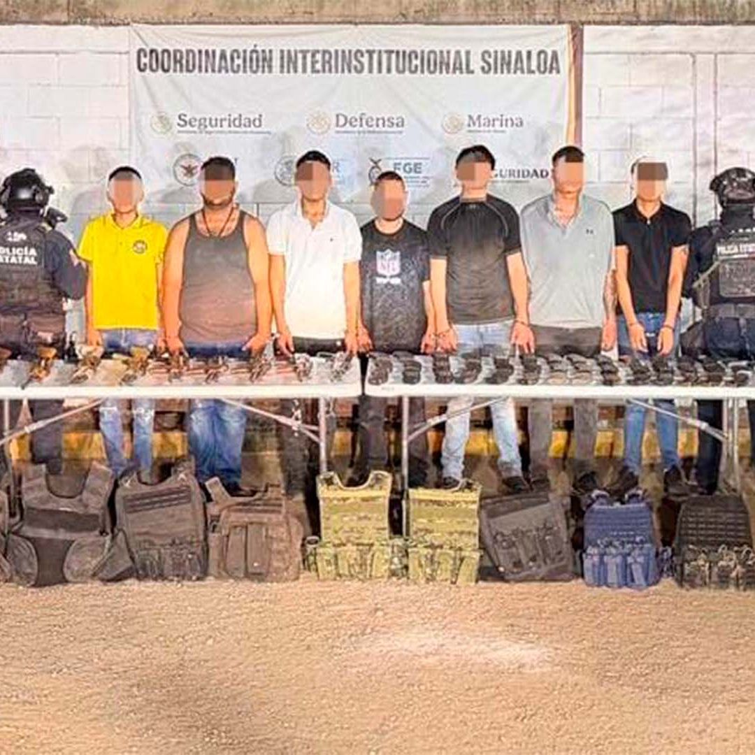 Durante el operativo en Valle Alto, fueron detenidas nueve personas armadas en Culiacán