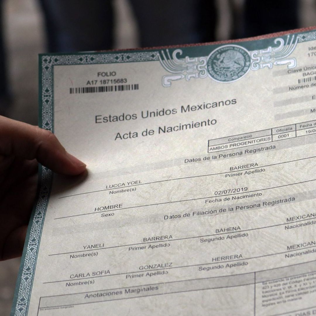 Hay Cambios en Actas de Nacimiento: Este Dato se Puede Eliminar de Documento Oficial