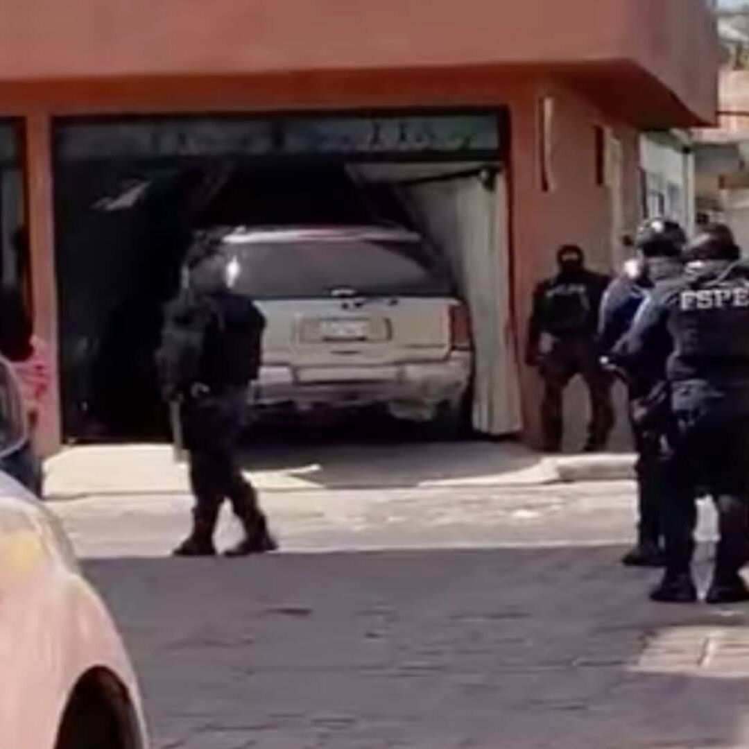 La zona fue resguarda por elementos de Seguridad.