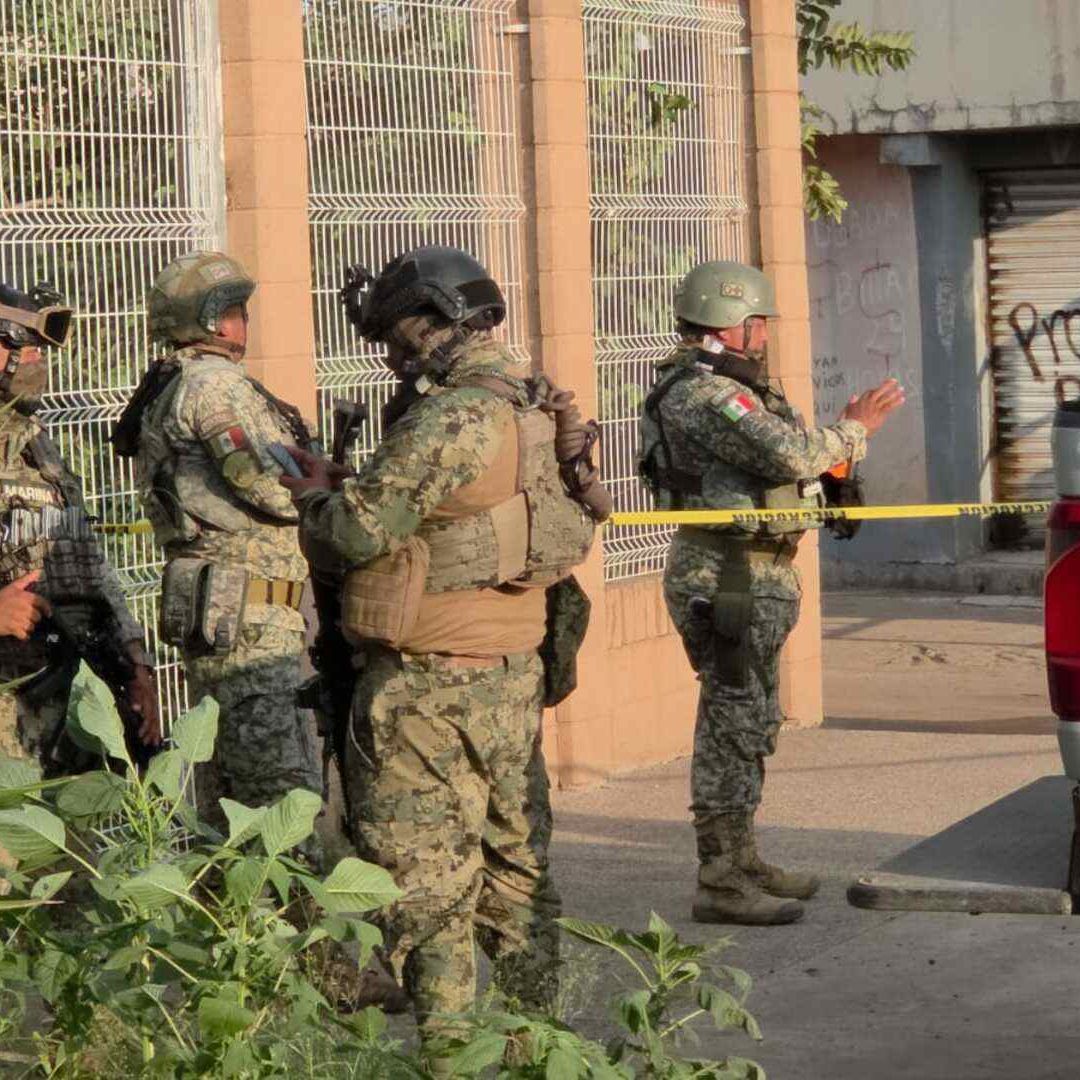 La zona fue resguardada por elementos de la Guardia Nacional.