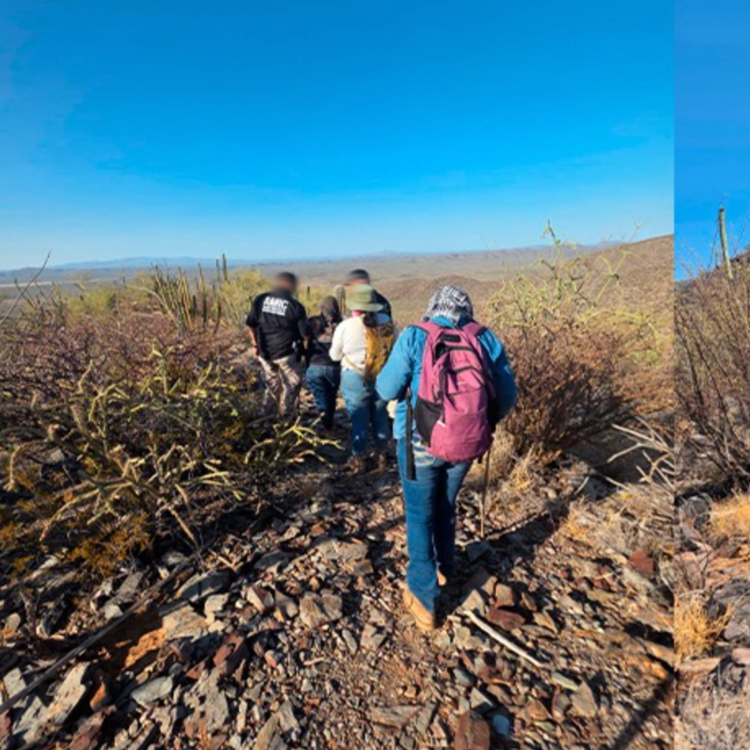 Rescatan a Siete Madres Buscadoras en el Cerro el Carnero en Altar, Sonora