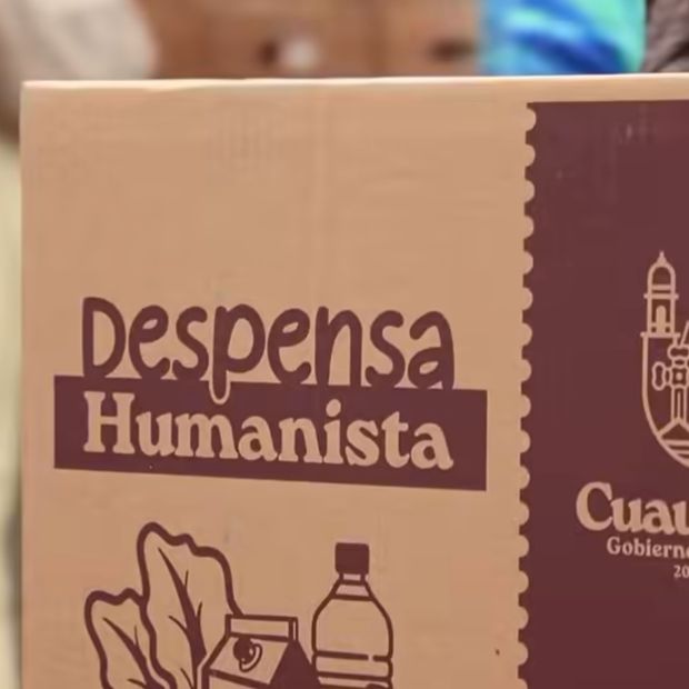Caja de programa social Despensa Humanista que se entrega en Cuautitlán.