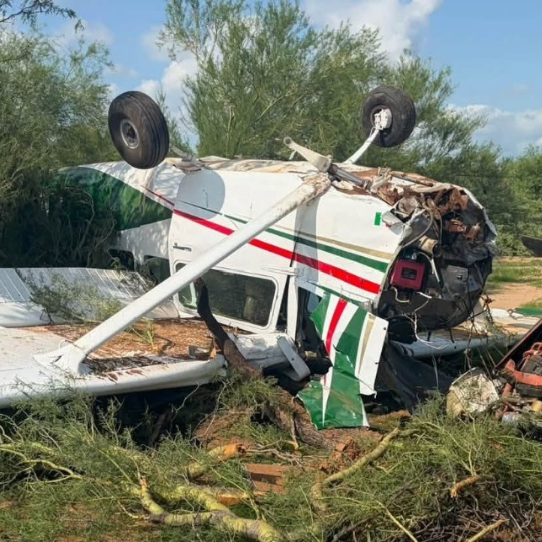 Se Desploma Avioneta en Hermosillo, Sonora; Reportan Tres Lesionados