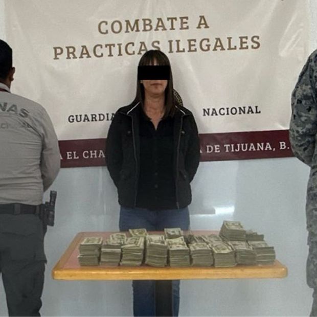 Persona detenida y aseguramiento de más de 176 mil dólares