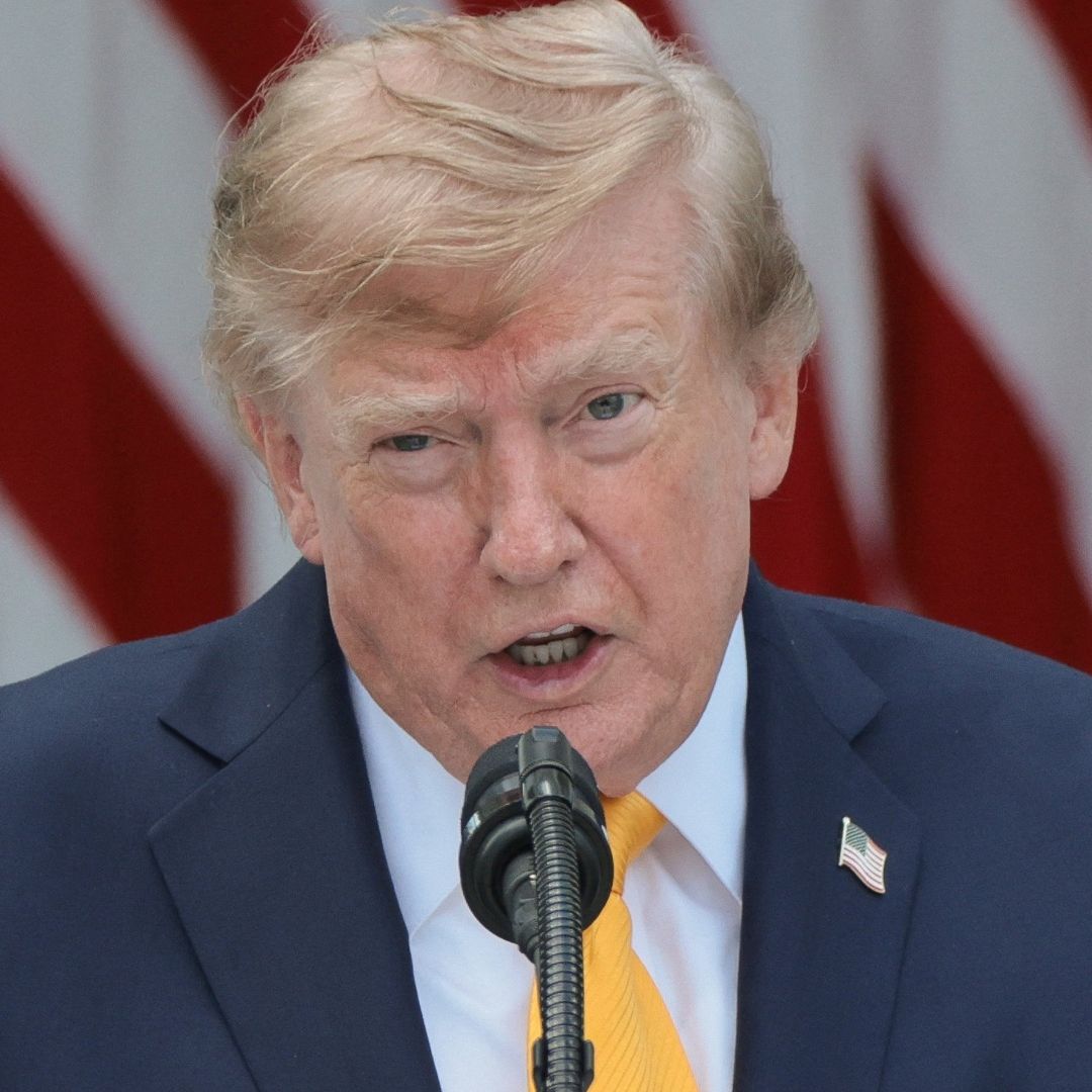 Donald Trump, presidente de EUA, durante mensaje en la Casa Blanca