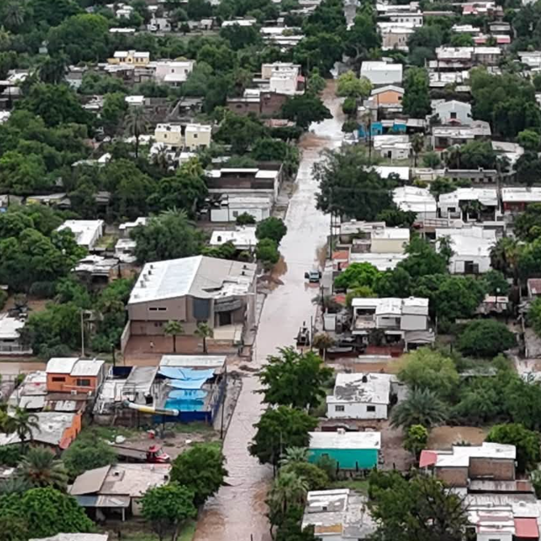 Inundaciones en Empalme, Sonora ; Autoridades Activan Refugio tras Fuerte Lluvias