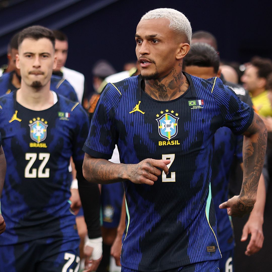 Jugadores de la selección de Brasil durante un partido amistoso previo al Mundial