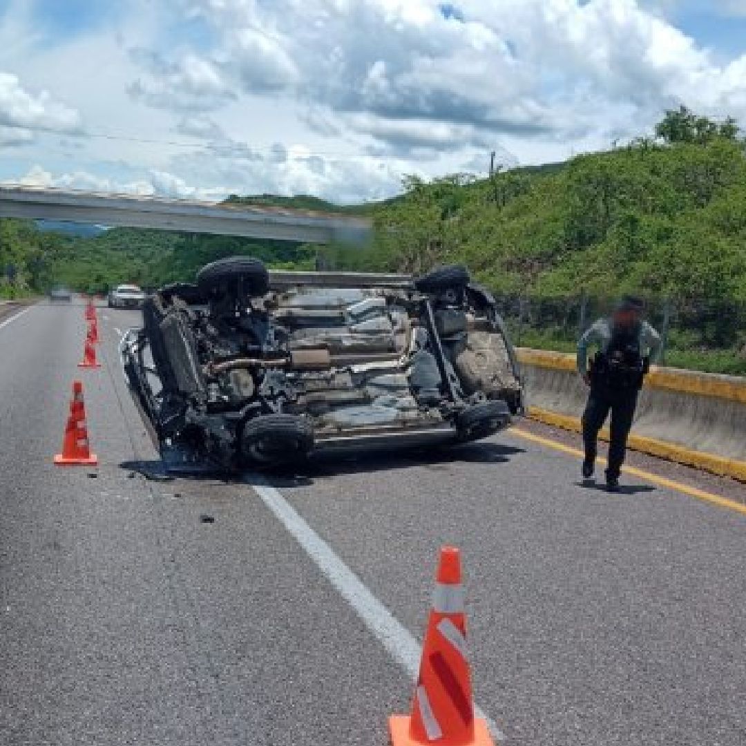 Accidente en Guerrero. Foto: Guardia Nacional
