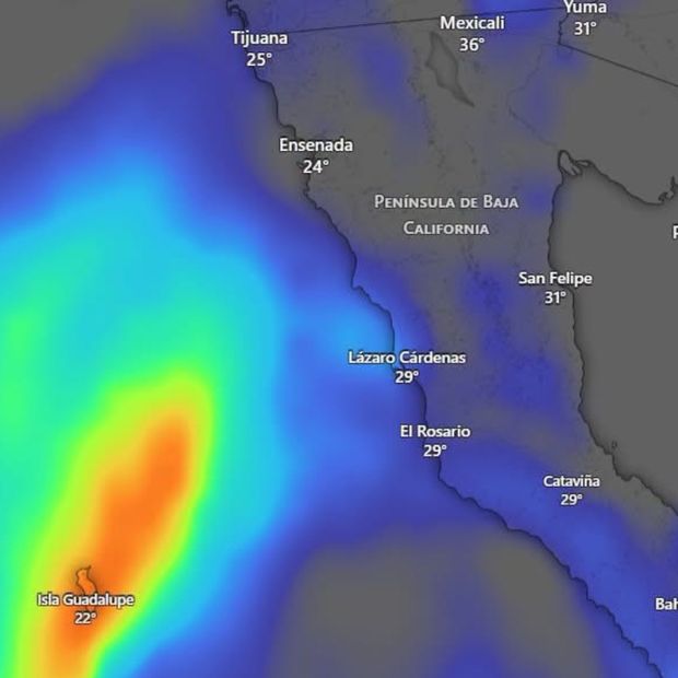 Alertan por Lluvias, Viento y Oleaje Elevado en Baja California por Tormenta Rachel