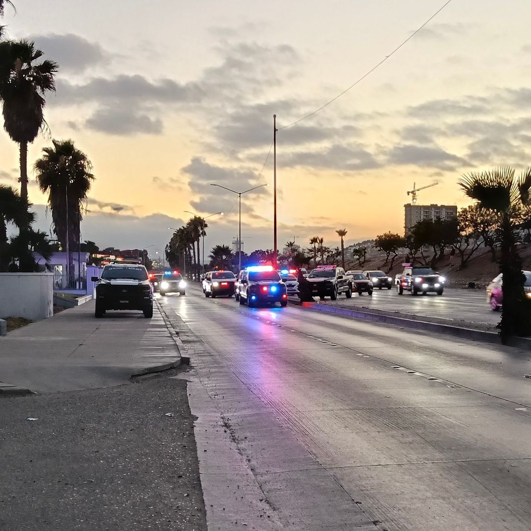 Fuerte Operativo en Vía Rápida de Tijuana
