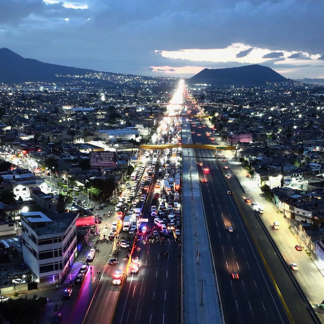 Bloqueo en la carretera México-Puebla