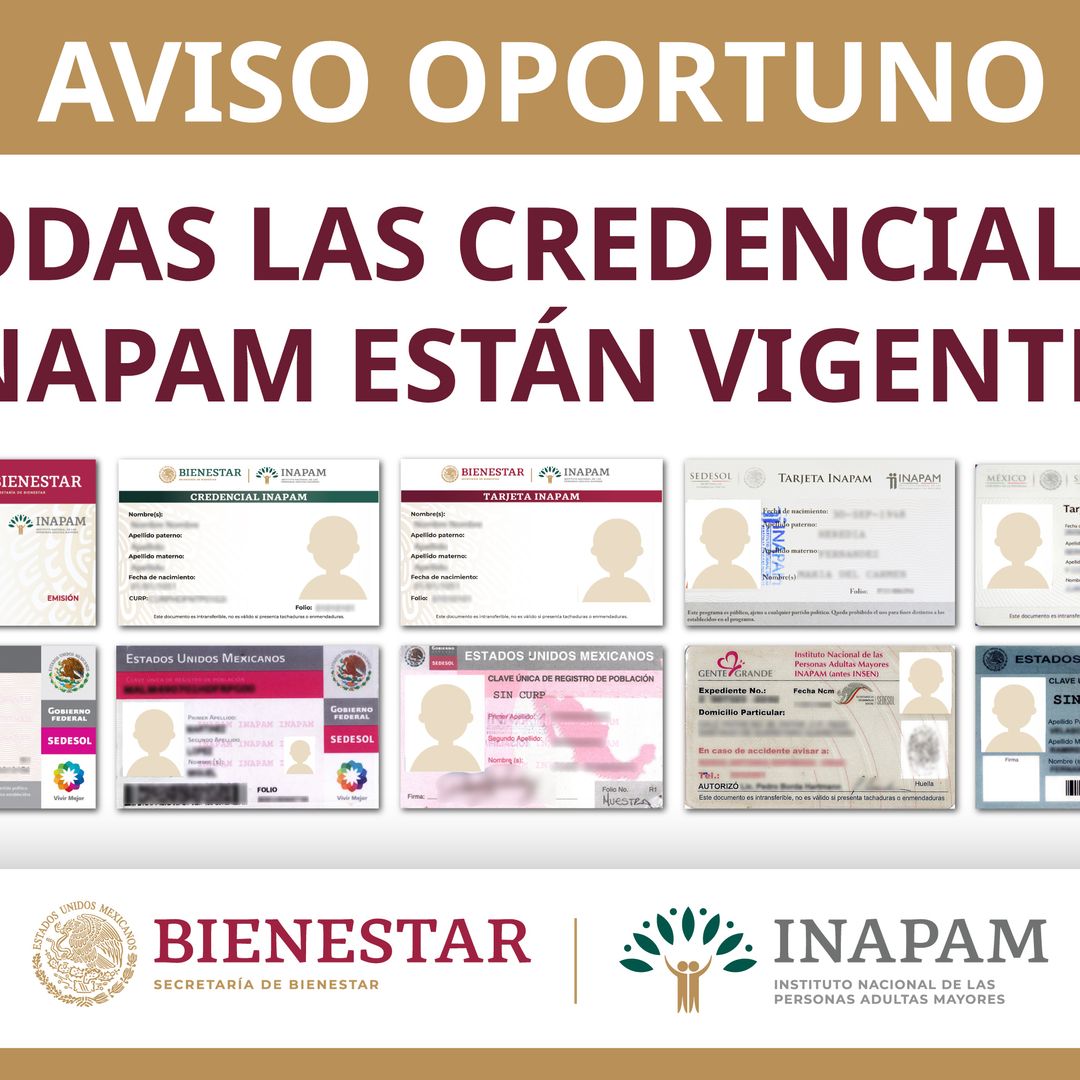 credenciales de INAPAM vigentes