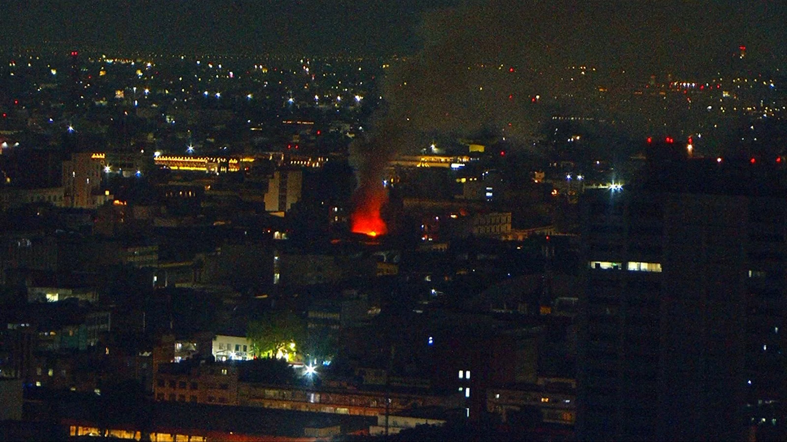 Fire Breaks Out in Mexico City’s Historic Center