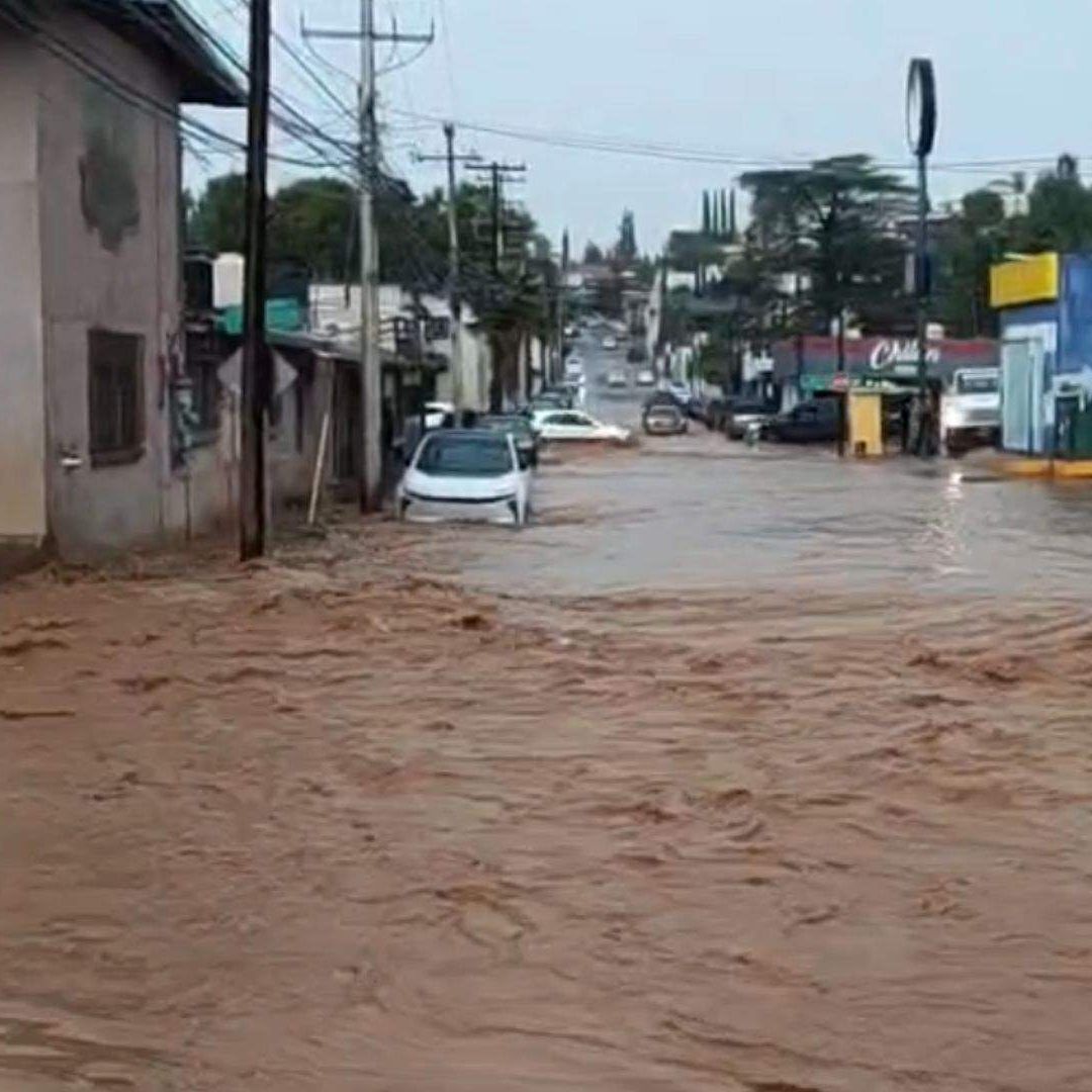Reportan Fuertes Lluvias e Inundaciones en Municipios al Norte de Sonora