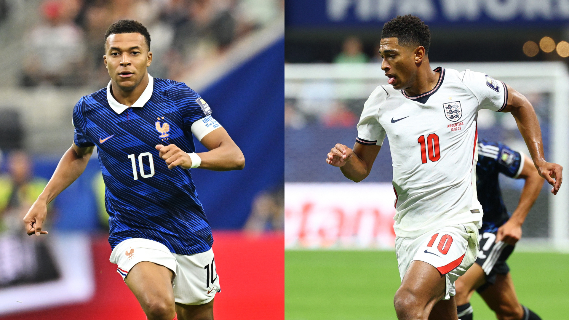 Kylian Mbappé de Francia. Jude Bellingham de Inglaterra.