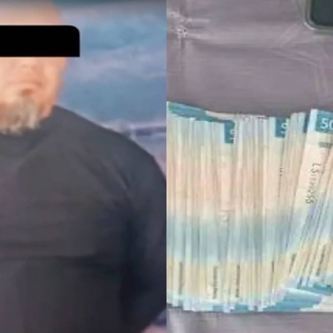 El hombre fue detenido con el dinero que robó.