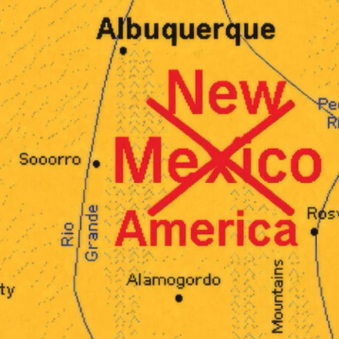 Mapa de Estados Unidos con cambio de nombre propuesto por Trump.