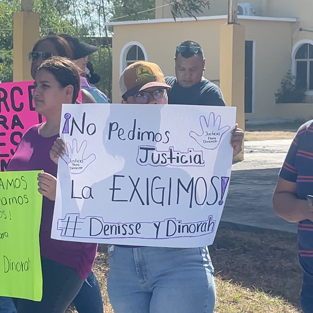 Realizan Marcha por el Asesinato se las Mellizas Denisse y Dinorah en Matamoros, Tamaulipas