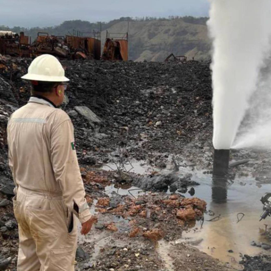 Anuncian taponamiento definitivo del pozo krem1 en Las Choapas en el sur de Veracruz
