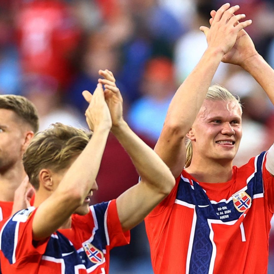 Erling Haaland, delantero de Noruega. Qué Partidos del Mundial 2026 pasan por TV Abierta 22 al 28 Junio, Canal 5