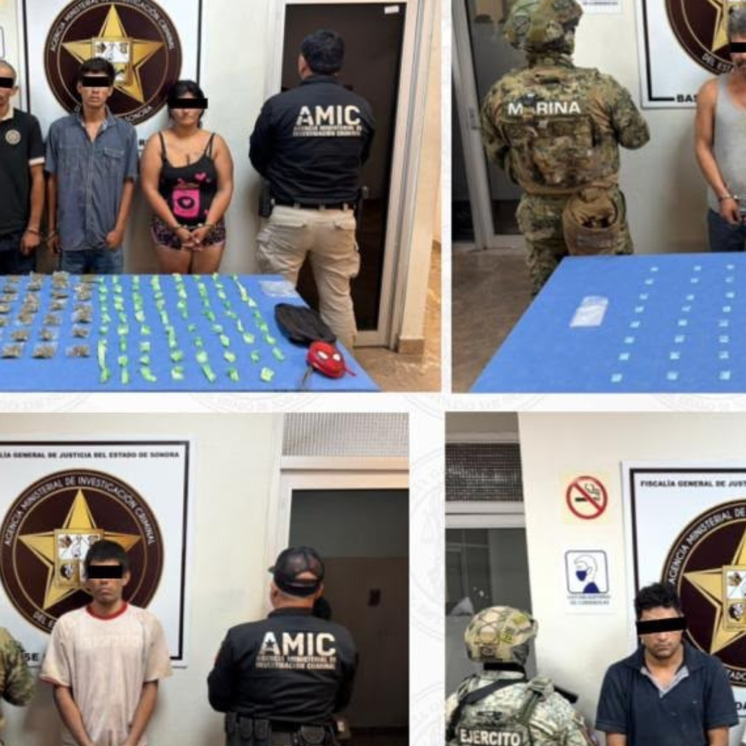 Siete Personas Detenidas en Posesión de Armas y Drogas en Cajeme, Sonora