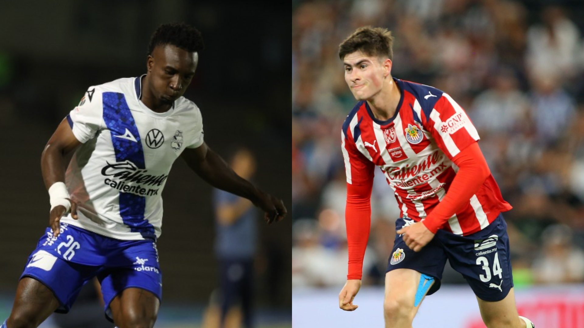 Jugadores de Puebla y Guadalajara.