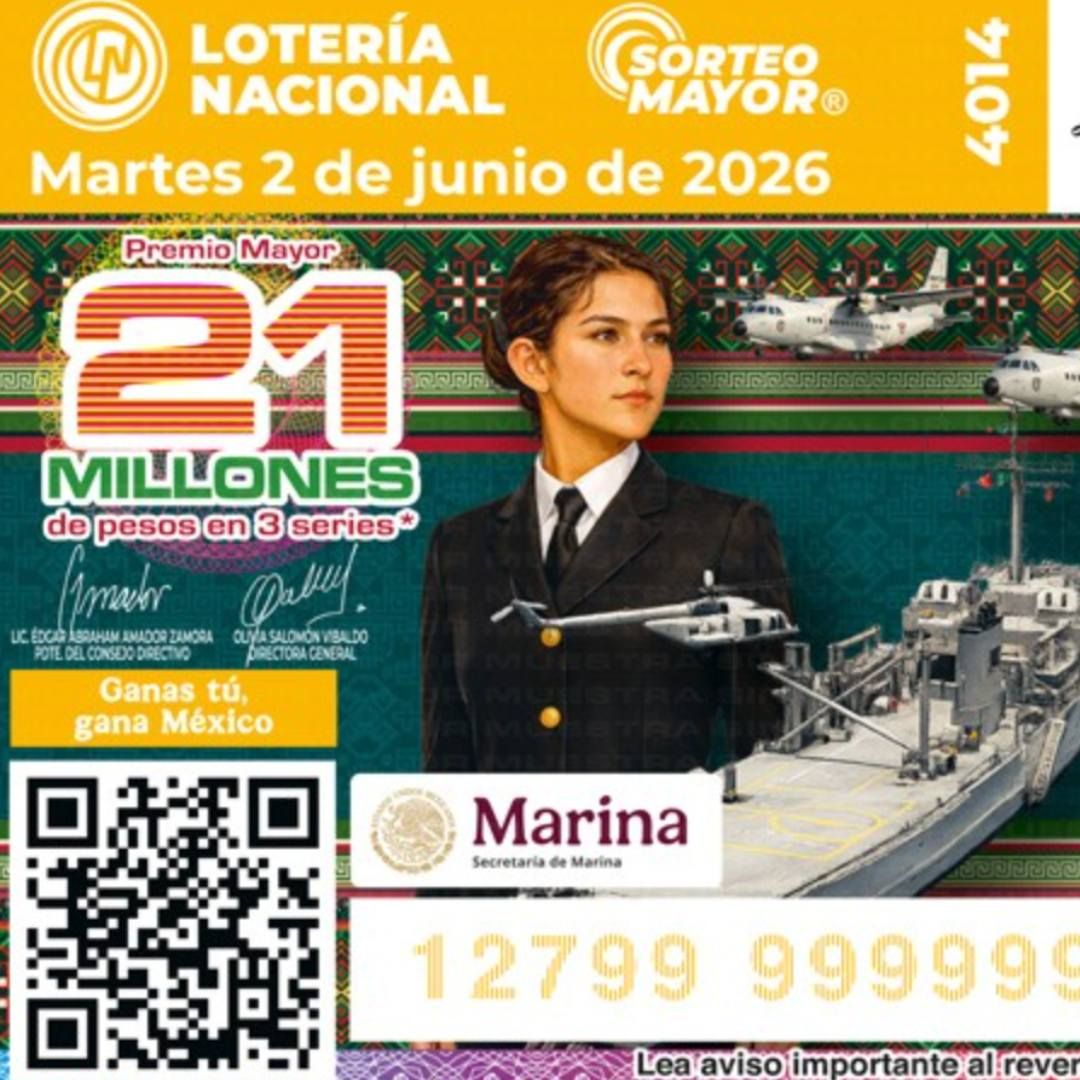 Boleto Sorteo Mayor 4014. Conoce los Resultados de la Lotería Nacional del Martes 2 de Junio 2026.