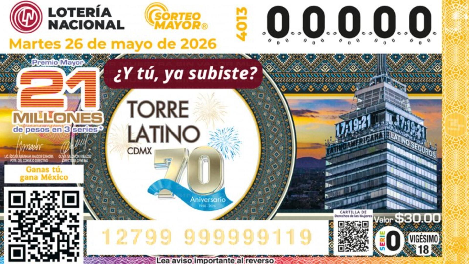 Boleto Lotería Sorteo Mayor 26 Mayo 2026. Resultados de la Lotería Nacional Hoy 26 Mayo 2026