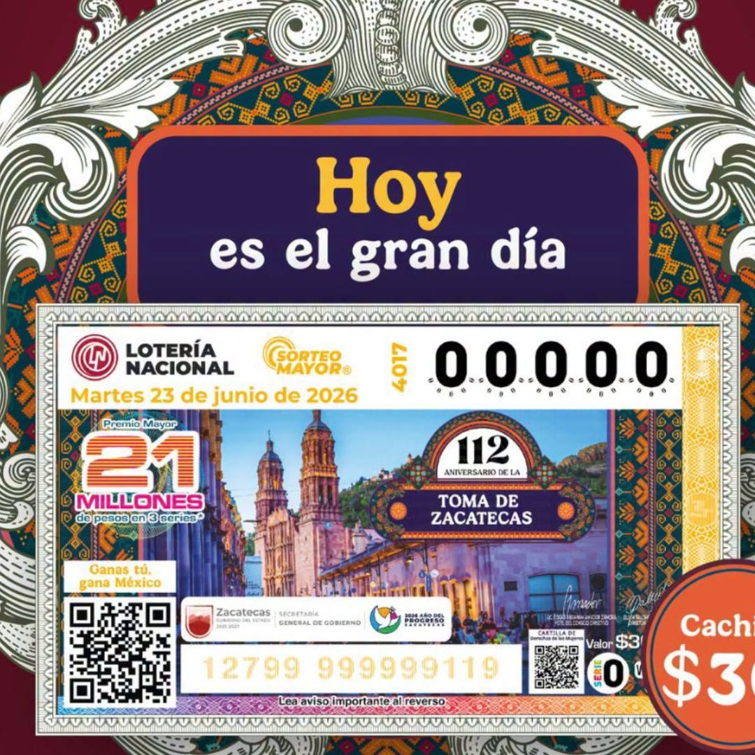 Boleto del Sorteo Mayor 4017. Resultados de la Lotería Nacional 23 Junio 2026