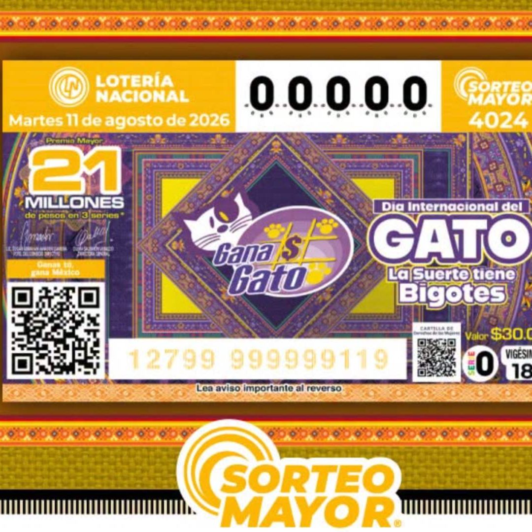 Billete Sorteo Mayor 4024 del 11 de Agosto 2026.