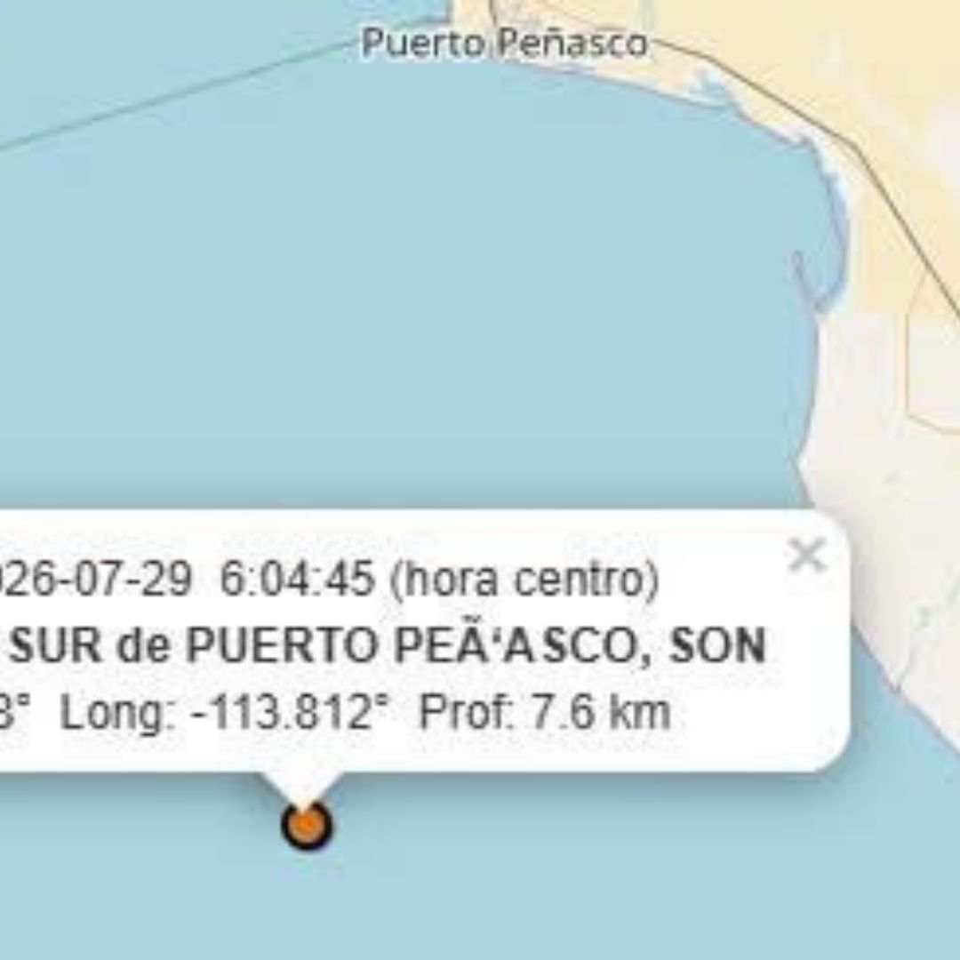 Tiembla por Segunda Ocasión en la Semana en Puerto Peñasco, Sonora; No Provocó Daños