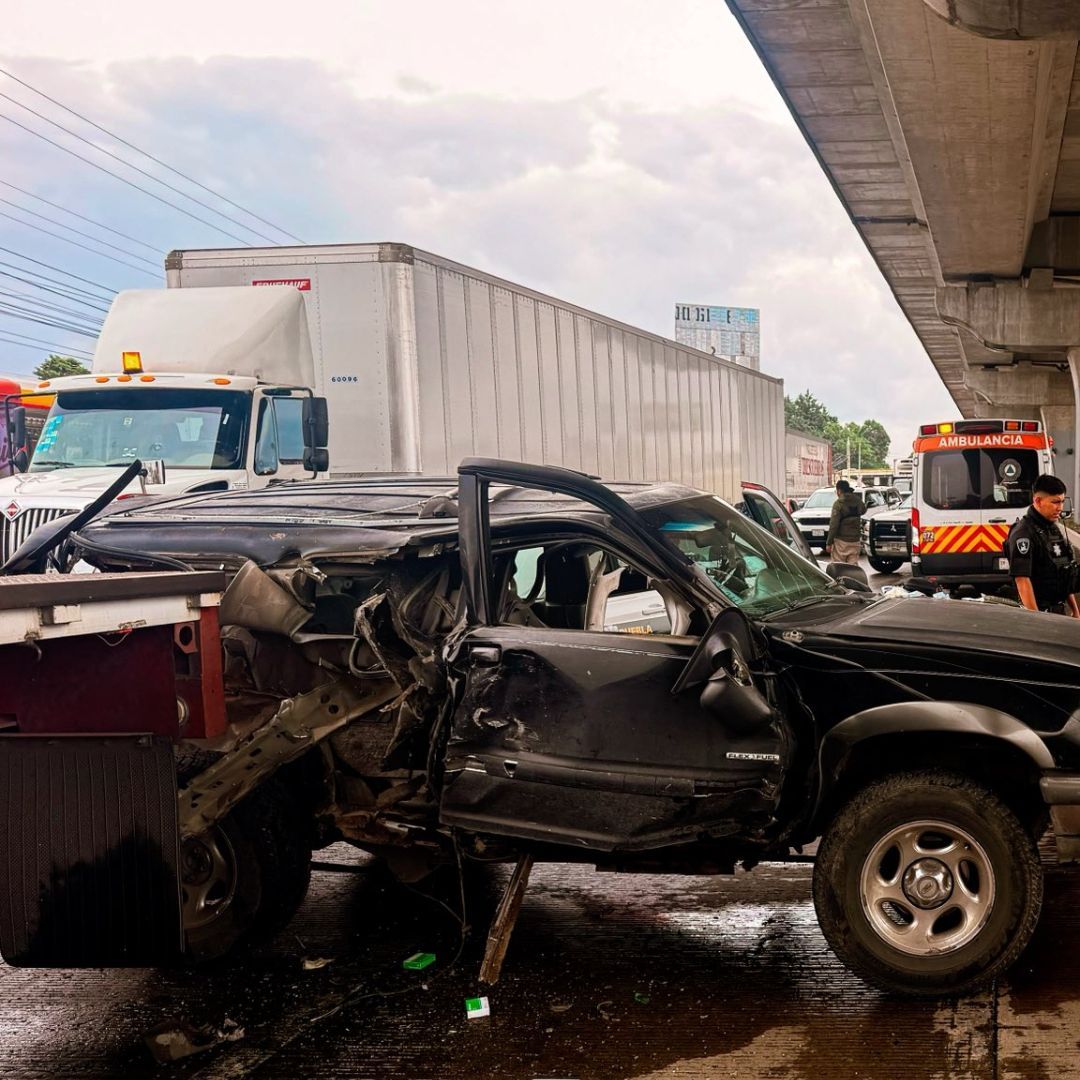 Accidente Choque Camioneta Tráiler Dos Lesionados Autopista México Puebla Puente La María