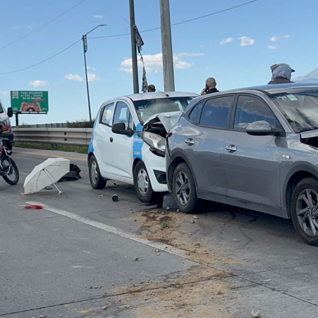 Accidente Choque Múltiple Motocicleta Vehículos Periférico Ecológico Cuautlancingo Puebla